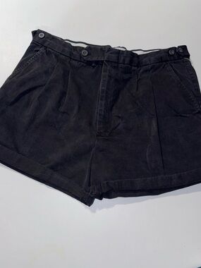 Vintage Givenchy Activewear Black Pleated‎ Shorts with Branded Tag
